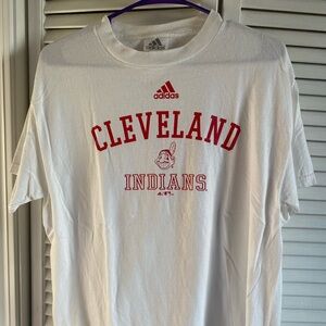 Vintage Adidas White Cleveland Indians T-Shirt